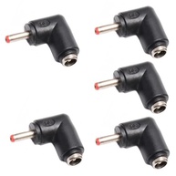 Adaptador Conector DC 90° 5 Peças: 3.5x1.35mm Macho para 5.5x2.1mm Fêmea - imagem 2