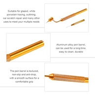 Caneta Aplicadora de Tinta de Precisão 0,5mm com Ponta Inclinada - Recarregável e com Detalhes em Latão Dourado - imagem 4