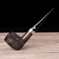 MUXIANG Cachimbo de Madeira Ébano com Filtro 9mm + 10 Ferramentas - Kit Completo para Iniciantes e Coleções - imagem 2