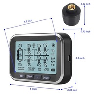 Tyona TPMS: Monitore a Pressão dos Pneus do seu Caminhão/Trailer com Tela de 4.5" e 10 Sensores - imagem 5
