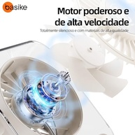 Basike Ventilador de Mesa Mini com Display Digital - 100 Níveis de Velocidade, Bateria 5000mAh, Silencioso e Portátil - imagem 5
