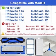 Kit de Peças de Reposição Eufy RoboVac 11S, 25C, 30, 30C, 35C, 12, 15T, 15C - Escova, Filtro e Acessórios - imagem 4