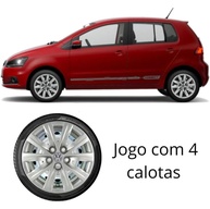 Jogo de Calotas Aro 14 Prata para Fox, Spacefox e Polo + Emblemas (4 Peças) - imagem 2