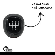 Manopla Bola de Câmbio Corsa 1994-1999 5 Marchas - Resinado Preto Elegante - imagem 4