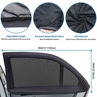 Kit 2 Persianas de Carro em Malha Elástica Respirável - Proteção UV e Privacidade para Janelas Traseiras - imagem 4