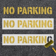Estêncil de Silicone para Sinalização de Estacionamento Reservado - 2 Peças, 10cm, Flexível e Reutilizável - imagem 1