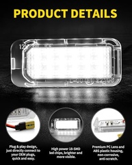 Luzes de Placa LED Brilhantes para Ford Explorer, Escape, Fusion, Expedition e Fiesta - Kit com 2 - imagem 4