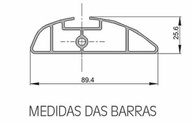 Rack de Teto Eqmax New Wave Preto para Peugeot 208 Hatch 2020-2024 - imagem 5