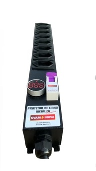 Filtro de Linha 8 Tomadas 20A com Voltimetro e Disjuntor CVAM: Segurança e Controle para Seus Equipamentos - imagem 3