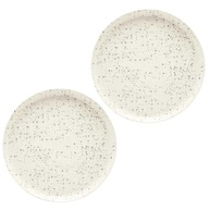 Jogo de Pratos 20cm com Decoração Chuvisco Flat - 2 Pratos de Sobremesa Elegantes para Jantar e Ocasiões Especiais - imagem 4