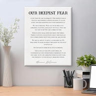 Arte de Parede Motivacional 'Our Deepest Fear' - Tela Inspiradora 20x25cm - imagem 3