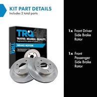 Rotores de Freio TRQ Dianteiros para Nissan 240SX, Sentra, G20 e mais | Segurança e Performance - imagem 3