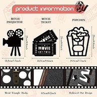 Kit 3 Peças Decoração Cinema em Casa - Arte de Parede Madeira com Tema de Filme, Pipoca e Carretel - imagem 3