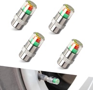 4 Tampas de Válvula Monitor de Pressão de Pneu 2.4 Bar 36PSI - Alerta Visual 3 Cores - imagem 1