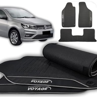 Jogo de Tapetes Automotivos Emborrachados Voyage 2016-2023 (3 Peças) - Proteção e Estilo - imagem 2