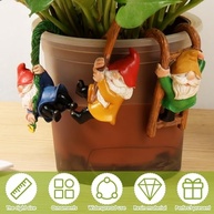 3 Estatuetas de Gnome para Decoração de Jardim e Vaso - Resina Resistente ao Clima - imagem 5