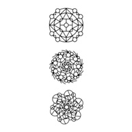 Trio de Mandalas Decorativas 39cm - Placas MDF 3mm Preto | Decoração Moderna para Parede - imagem 3