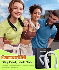 Ventilador de Pescoço COOLiFY - Resfriamento Pessoal Portátil com Fluxo 3D, Recarregável e Ultra Leve - imagem 3