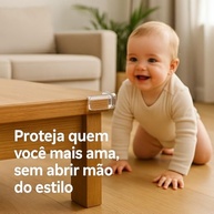 Kit com 4 Protetores de Quina em Silicone Transparente Autocolante – Proteção Total para Móveis Contra Impactos - imagem 3