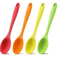Conjunto de Colheres de Silicone Resistentes ao Calor - 4 Peças Antiaderentes para Cozinhar, Mexer e Servir - imagem 1