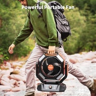 coldSky Ventilador de Acampamento Recarregável com 4 Luzes LED, 8 Velocidades, Controle Remoto e Gancho para Barraca - imagem 3