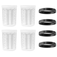 Conjunto de 4 Copos Rígidos 800ml + Anéis de Retenção - Sistema Descartável para Pistola de Pintura - imagem 1