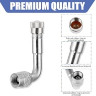 Extensor de Válvula de Pneu 6 Peças (45°/90°/135°) - Metal Resistente para Carros e Motos - imagem 4