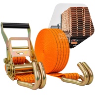 Kit Cinta de Amarração com Catraca 5 Toneladas - 9m x 50mm Laranja | Segurança Máxima para Cargas Pesadas - imagem 1