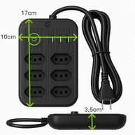 Régua de Energia 6 Tomadas + 3 USB (Tipo-A e C) - 2m Reforçado Bivolt 2500W - imagem 5