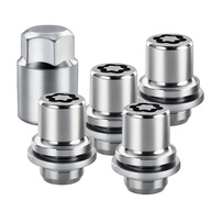 Kit 5 Fechaduras de Roda Antifurto 1/2-20 para Jeep, Ford, Dodge - Segurança Cromada 60° Cone - imagem 1