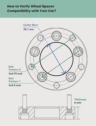 Espaçadores de Roda YHTAUTO 6mm: Estabilidade e Estilo para Chevrolet, Ford, Honda e Mais (4 Peças) - imagem 3