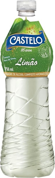 Castelo Alimentos Vinagre De Álcool Composto Aromatizado Limão Castelo 750Ml - imagem 1