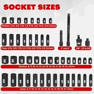 YIYITOOLS Conjunto de Soquetes de Impacto 48 Peças 9.5mm (CR-V) - Precisão e Durabilidade para Seu Trabalho - imagem 4