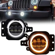 Kit 2 Faróis de Neblina LED 4" 30W para Wrangler JL 2018-2023: Luz Diurna e Condução Potente - imagem 3