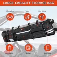 Organizador Universal UTV KEMIMOTO: Bolsa de Armazenamento Traseira com Zíper Reforçado e Faixa Refletiva - imagem 3