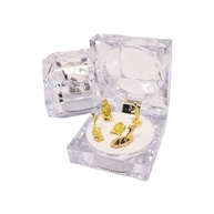Mini Presépio Natalino Dourado em Metal com Caixa de Cristal - Lembrancinha Encantadora para Decorar e Presentear - imagem 2