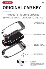 ontto Capa de chave de carro com proteção de 360 graus elegante para Jeep Grand Renegade Cherokee - imagem 5