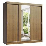 Guarda-Roupa Casal Reno 3 Portas de Correr com Espelho - Madesa Rustic - imagem 4