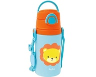 Garrafinha de Alumínio Buba Animal Fun Leão – 450ml com Canudo Silicone e Cordão Antiqueda - imagem 2