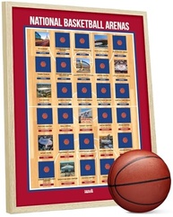 Pôster Interativo de Basquete Arena Scratch Off - Mapa de Arenas NBA para Fãs de Basquete - imagem 2