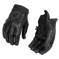 Milwaukee Leather Luvas de mão masculinas de couro preto "caveira reflexiva" com palma acolchoada de gel MG7570 - imagem 2