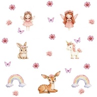 Adesivo de Parede Infantil Fadas Lavável - Decoração Segura e Criativa para Quarto de Bebê e Criança - imagem 4