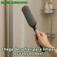 Kit Limpeza de Vãos e Vidros Multiuso - Remove Sujeira Difícil com Facilidade - Ideal para Janelas, Trilhos, Persianas e Cantos Difíceis - 1 Suporte + 2 Luvas Verde Oliva - imagem 3