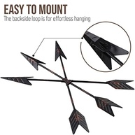Flecha de Ferro Fundido para Decoração de Parede - Estilo Tribal e Ocidental | Artesanato Nativo Americano em Metal Rústico com Detalhes Dourados - imagem 5