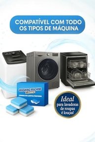 Kit 10 Pastilhas Higienizadoras para Máquina de Lavar e Lava-Louças - Limpeza Profunda e Antibacteriana - imagem 2