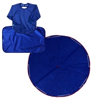Kit Tapete BLW + Babador Manga Longa + Extensor de Pernas Azul Royal - Segurança e Conforto na Introdução Alimentar - imagem 1