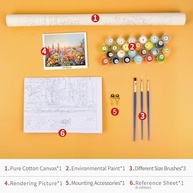 Kits de Pintura por Números para Adultos - Jardim em Floração | Tela 40x50cm com Flores Coloridas - imagem 4