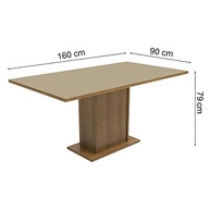 Conjunto de Sala de Jantar Ohana Madesa - Mesa com 6 Cadeiras em Madeira, Estilo Rustic/Crema/Pérola - imagem 3