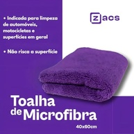 Pano de Microfibra Premium Roxo 40x60cm: Limpeza Impecável para seu Carro e Casa - imagem 3