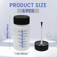 Zorfeter Pacote com 6 Frascos de Retoque de Tinta 59g - Aplicador Pincel e Tampa Segura - imagem 3